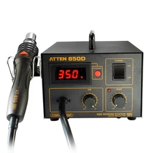 ATTEN AT850D паяльная станция горячего воздуха с точной и стабильной температурой, ESD безопасный, подходит для QFP, PLCC, SOP, BGA и т. д