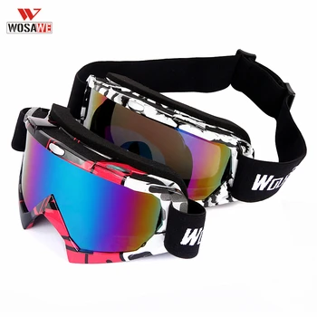 

WOSAWE UV400 Motorcycle Goggles Glasses Cycling Off Road Helmet Ski Sport Gafas for Motorbike Moto Dirt Bike Racing Goggles