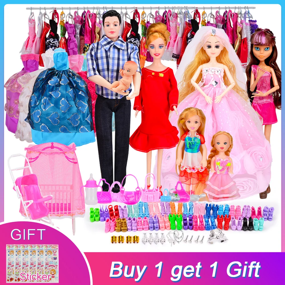 Goede UCanaan Pop Fashionista Ultimate Dressup Poppen Set Geschenkdoos Speelgoed Mode Prinses bjd Poppen Accessoires voor barbie