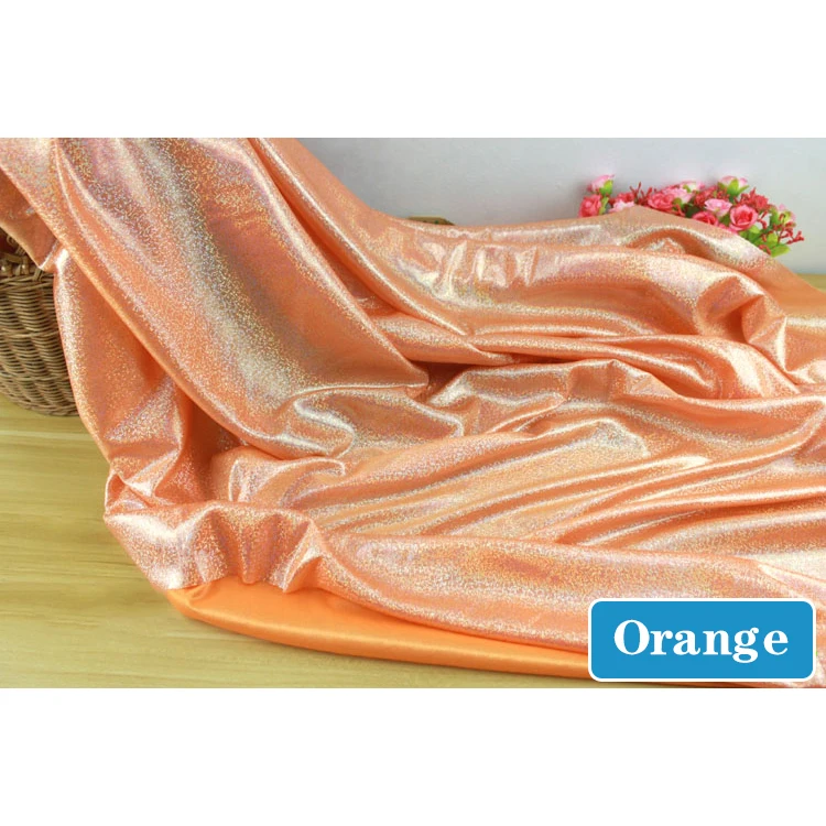 1 м/лот ширина 150 см танцевальная сценическая лазерная ткань Африканский tissus лоскутное тюль свадебное украшение костюм вуаль марлевая ткань - Цвет: orange