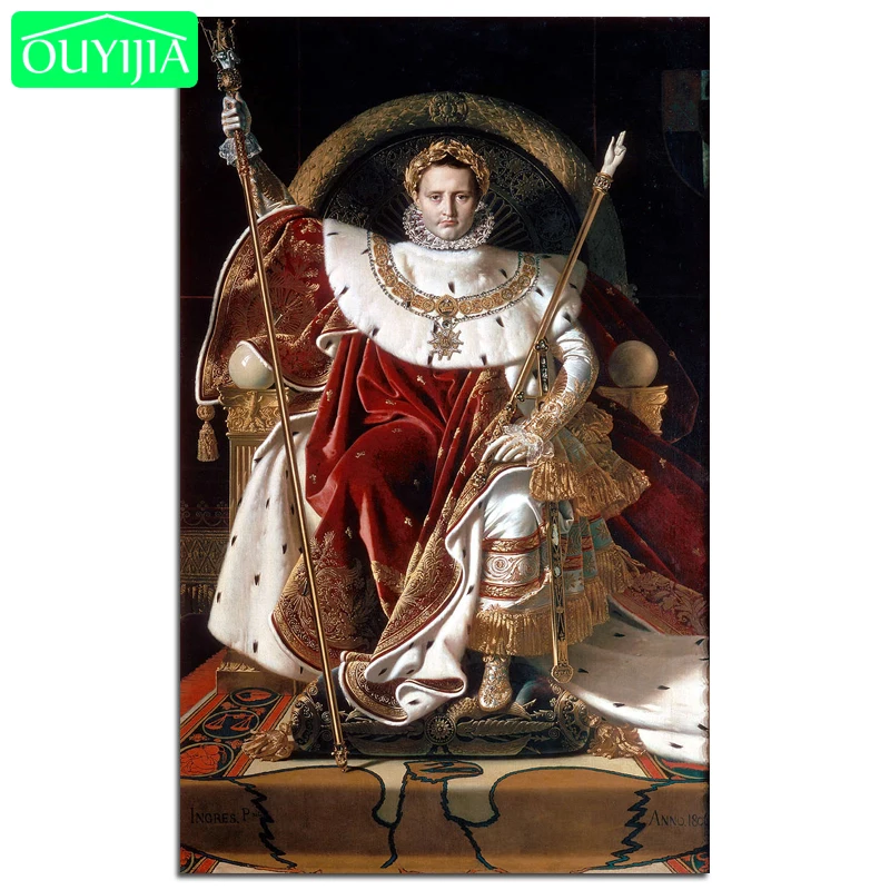 

Painter Ingres "Napoleon I on his Imperial Throne" DIY Diamond Painting Full Square Diamond Embroidery Sale Rhinestones Picture