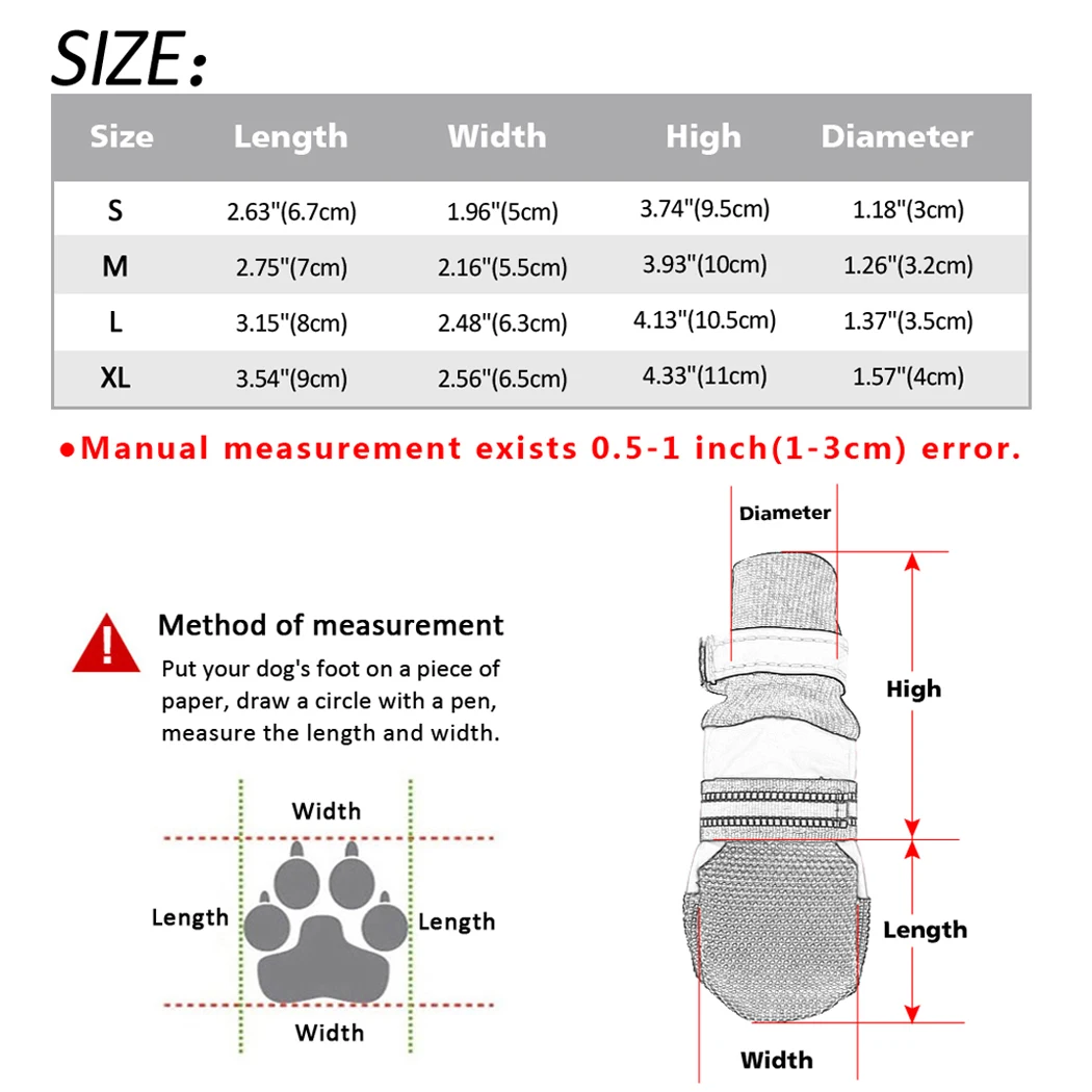 4 шт., водонепроницаемая зимняя обувь для собак, противоскользящие зимние ботинки для домашних животных, защита лап, теплая Светоотражающая обувь для средних и больших собак, лабрадор, хаски