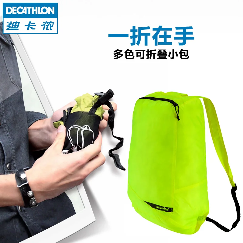 Decathlon uomo donna borsa a tracolla pieghevole pieghevole pacchetto tasca  portatile outdoor escursioni in bicicletta viaggi picnic zaino  giornaliero|backpack bag diaper|backpack accessoriesbag promotion -  AliExpress