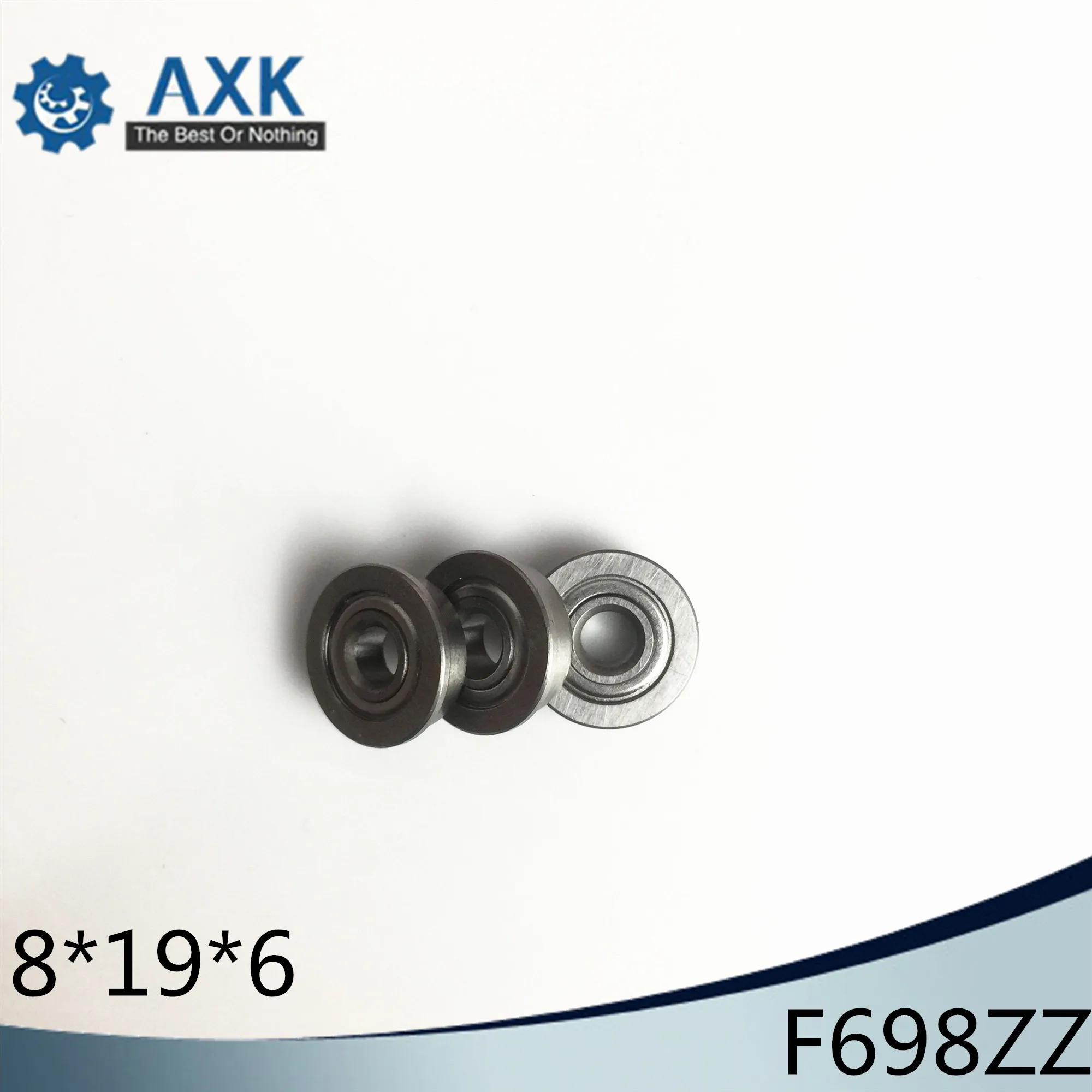 Black F689-2RS 10 PCS Metal Flanged Rubber Sealed Ball Bearing 9x17x5 mm