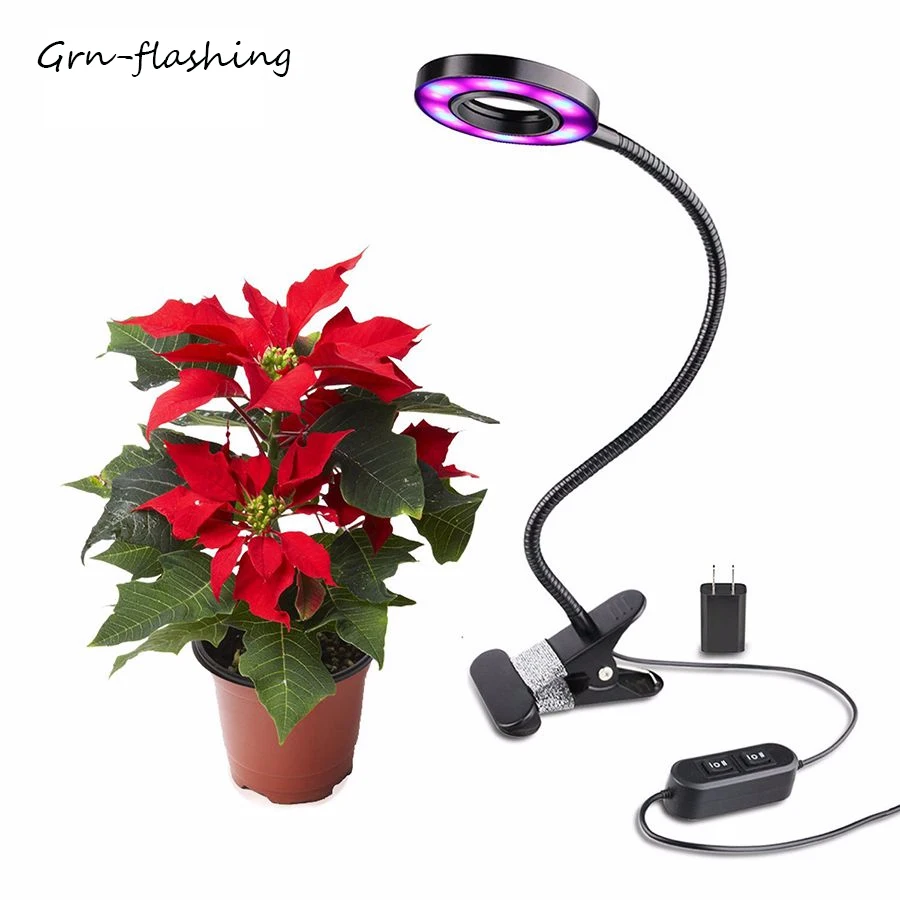 

360 Degrees Flexible Gooseneck Led Grow Light 6 Level Dimmable Clip Desk Plant Growth Lamp for Plant Flower Vegetable indoor