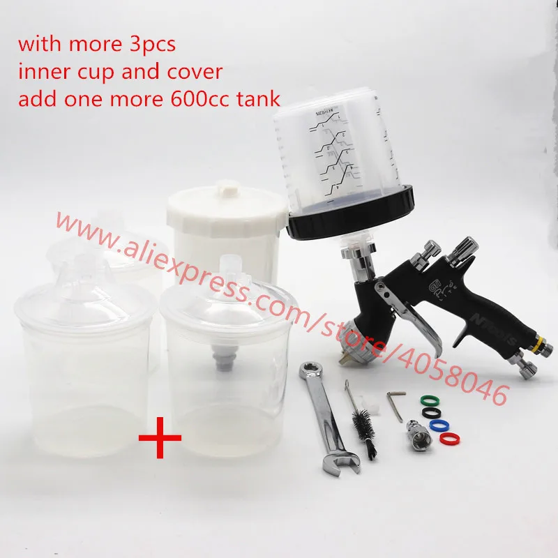 

SPRAY GUN high quality professional Gti pro lite black painting gun T110 1.3mm nozzle paint gun water based air spray gun
