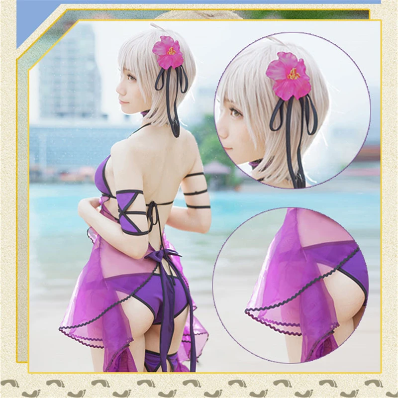Костюм для косплея Joan of Arc женский Fate/Grand Order Alter Black Avenger летняя купальная