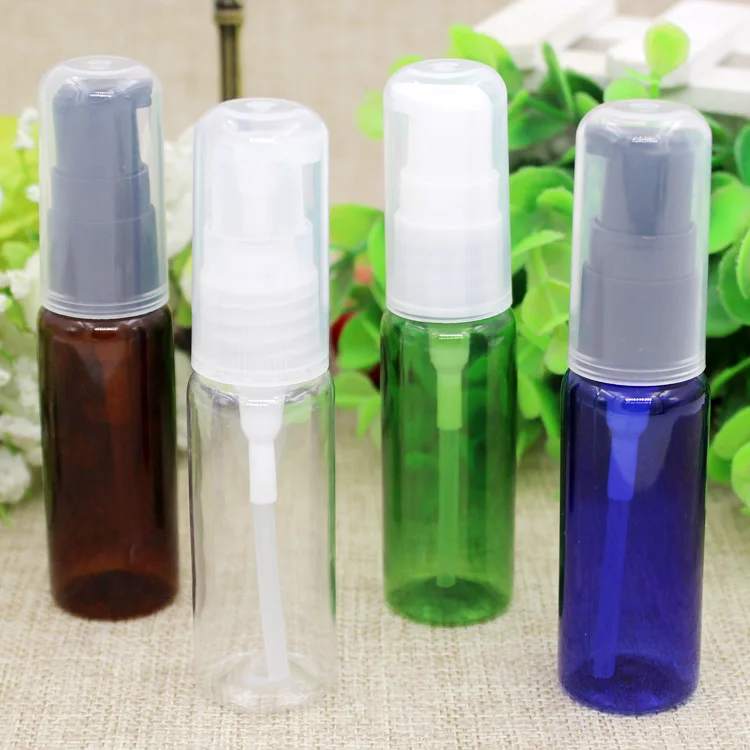 

50pcs/100pcs 20ml Multicolor Plastic Pump Bottle. Shanpoo Lotion Cream Cosmetic Emulsion Small Sample Empty Packing Bottles