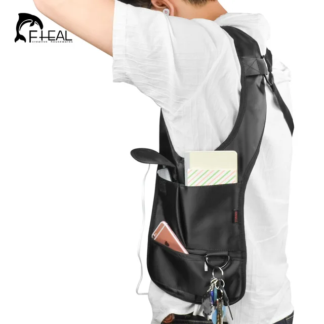 FHEAL Anti theft Hidden Shoulder Armpit Bag Backpack Phone Bag Wallet Tactical Bag Travel Pocket