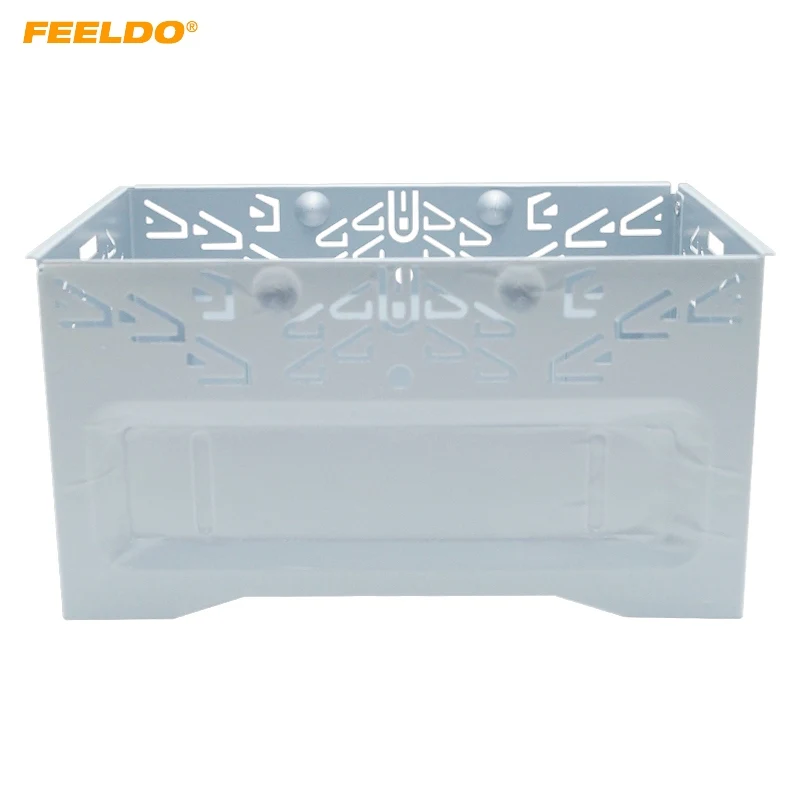 

FEELDO 1Pc Car Stereo Audio Refitting Facial Frame Panel For ISO 2DIN installation Metal Cage #FD-3588