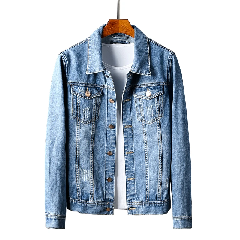 

Men's Denim Jacket Slim Fit Streetwear Clothes jeans jacket Men