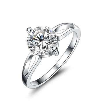 

Valentine's day gift.Classic engagement ring.Solid 925 sterling silver woman rings.Dazzling 5 a zircon imitation CZ ring.jewelry