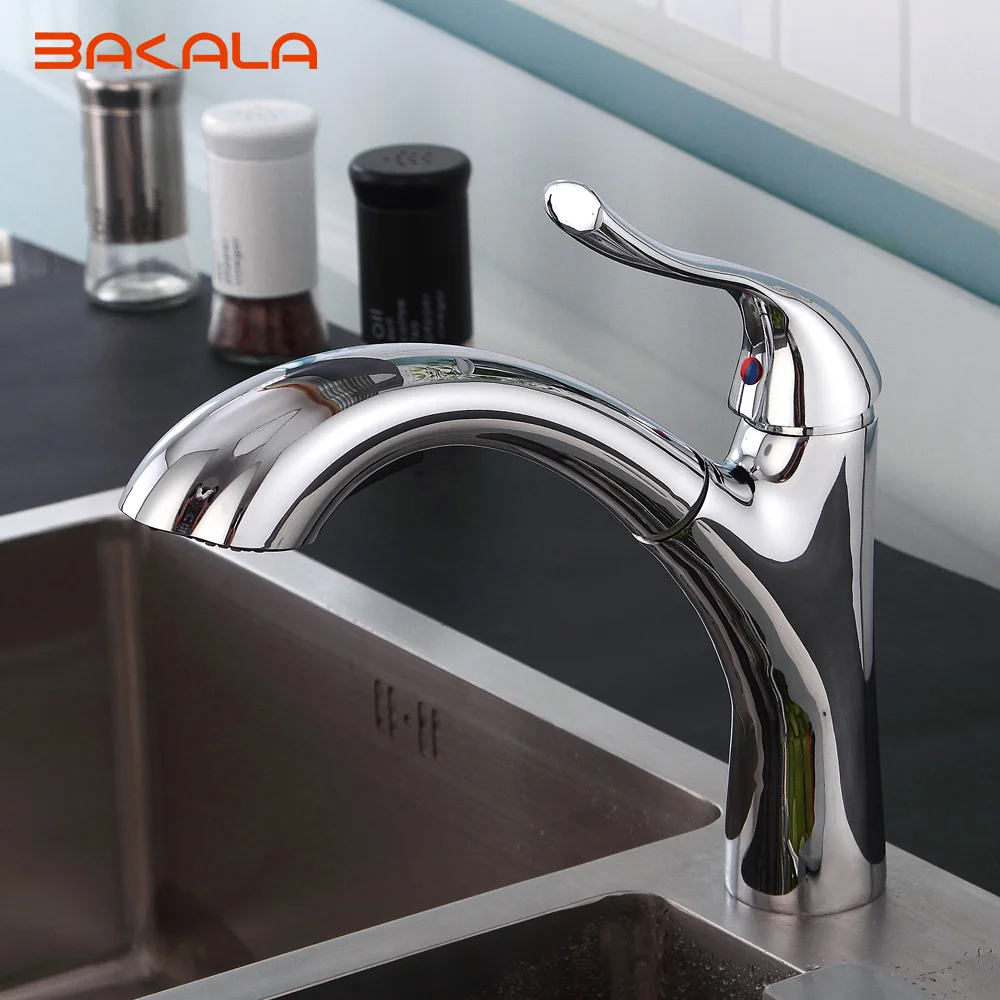 BAKALA Neue design pull out wasserhahn pinsel silber küche waschbecken mischbatterie küche wasserhahn eitelkeit wasserhahn cozinha BAKALA Neue design pull out wasserhahn pinsel silber küche waschbecken mischbatterie küche wasserhahn eitelkeit wasserhahn cozinha
