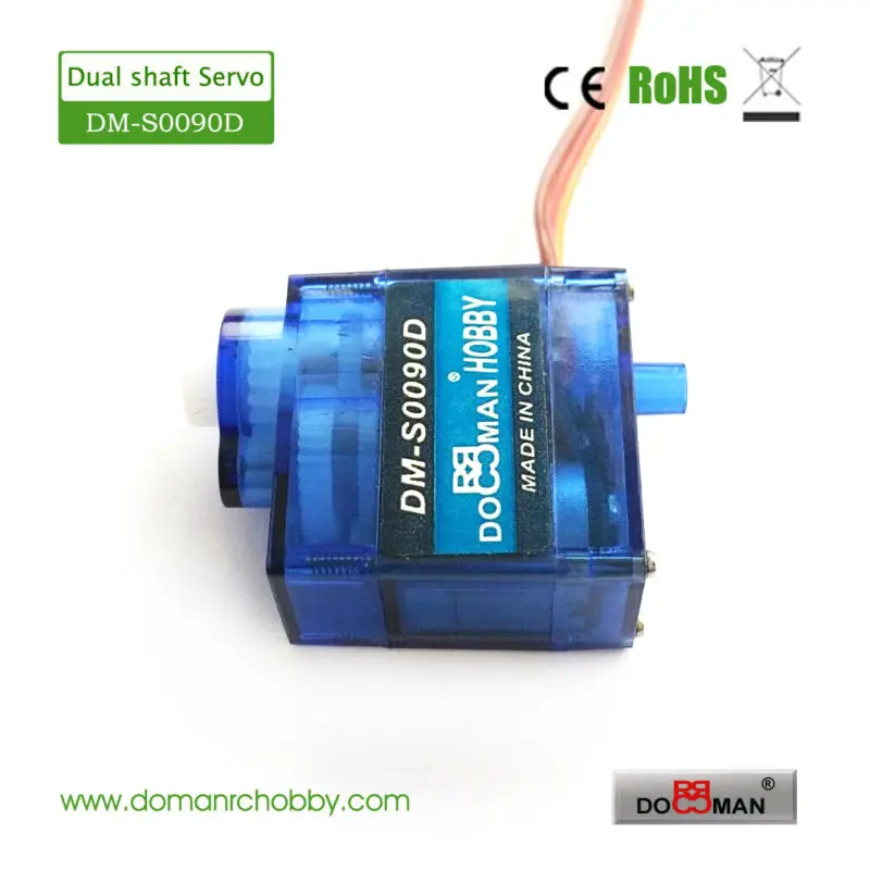 

180 degree DOMAN RC 10pcs/lot DM-S0090D-x 9g 0.08s/1.6kg.cm with duanl shaft digital rc servo for humanoid robot
