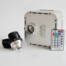 32 Вт 4 уровня скорости RGB Мерцающий СВЕТОДИОДНЫЙ волоконно-оптический светильник двигатель алюминий 28key RF пульт дистанционного управления PMMA Пластиковый кабель звезда DIY потолок
