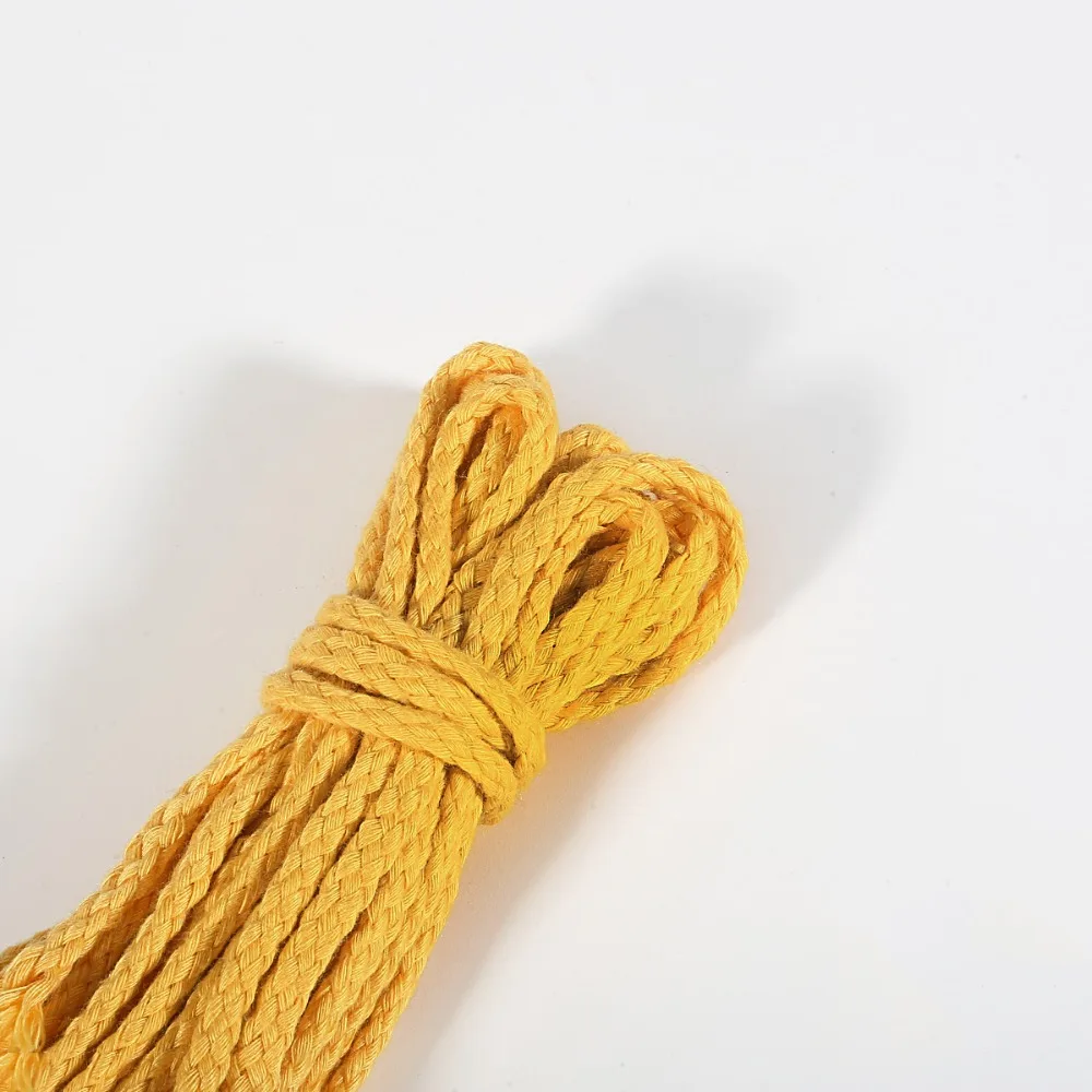 5 ярдов, 6 мм, хлопковая веревка, декоративная скрученная веревка для свадебного украшения, шнурок для рукоделия
