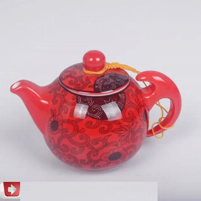 Red Tea Pot Ceramic Glaze Set Rattan Crescendos Long Oraesia Red Tea Pot Ceramic Glaze Set Rattan Crescendos Long Oraesia Small Kung Fu Tool Wedding Gift Strainers