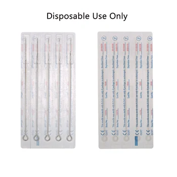 

New 50pcs Assorted Sterilized Tattoo Needles Mixed 5 sizes 1RL 3RL 5RL 7RL 9RL Stainless Steel Round Liner Tattoo Tool Kit