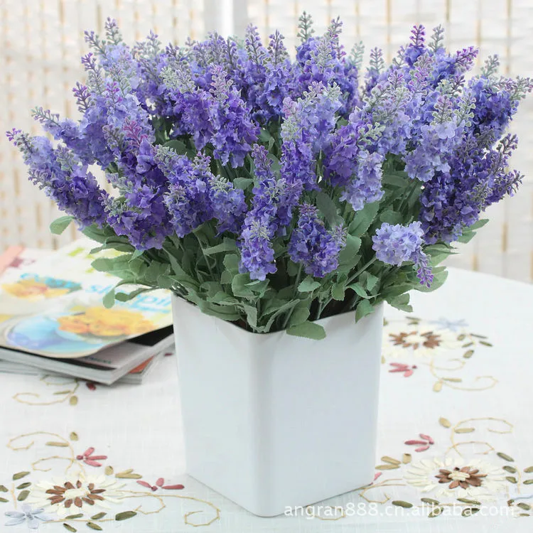 (20 piece/lot)Free shipping 10 lavender heads silk artificial flowers cheap lavender decorative