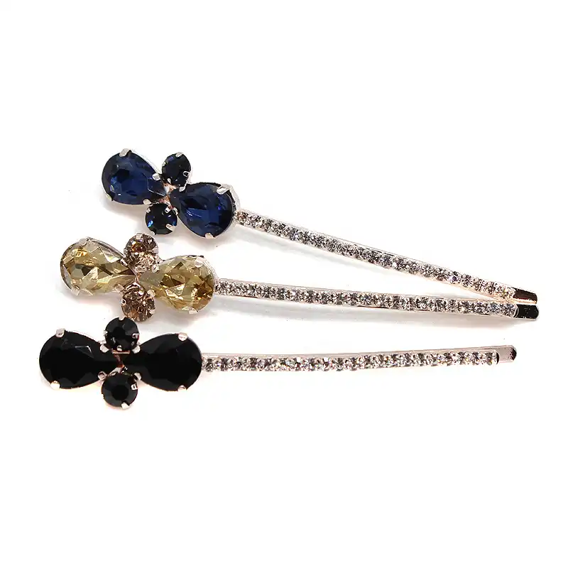 1 Pair Trendy Black Rhinestone Hair Clips For Women Full Crystal Rose Gold Hair Pins Clips Navy Barrette Girl Hair Accessories Rose Gold Hair Pin Rhinestone Hair Clipsgold Hair Pins Aliexpress