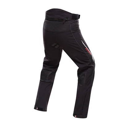 DUHAN мотоциклетные брюки мото брюки мужские гоночные внедорожные летние сетчатые брюки для мотокросса Защитное снаряжение с накладками, K-016 - Цвет: Черный
