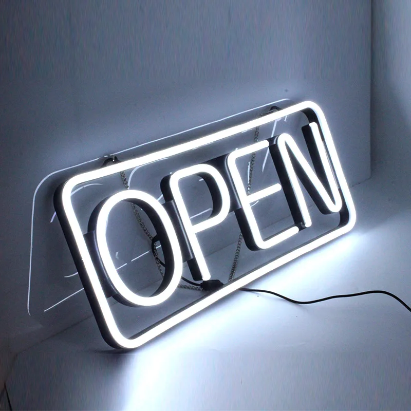 

21''x 9'' WORLD-DECO LED Neon OPEN Sign Steady on with 12V adapter for coffee bar dress shop display