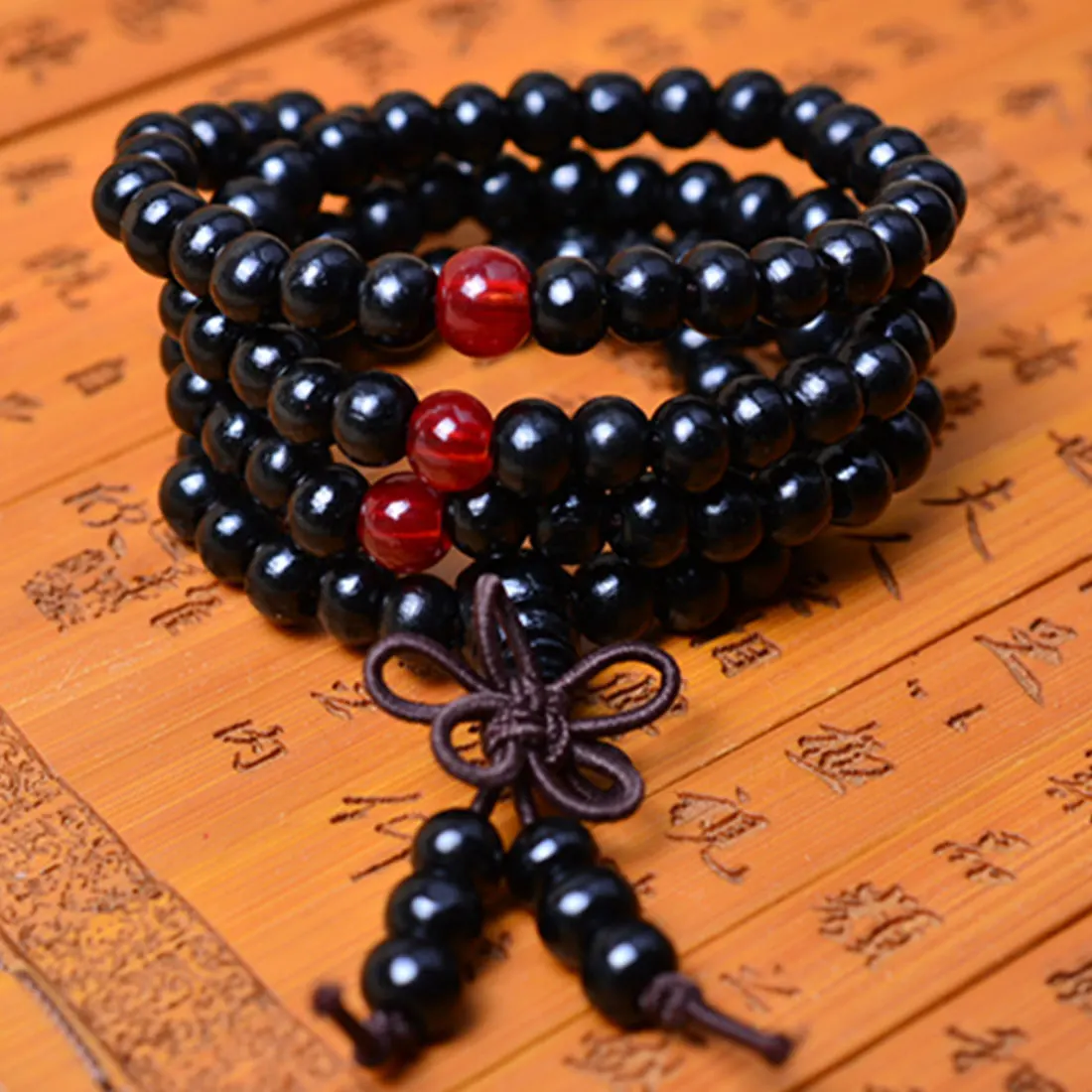

2018 New Trend Retro Imitation Leaflet Rosewood Bracelet Fashion Bead Bracelet Casual Wild Men And Women Multi-layer Bracelet