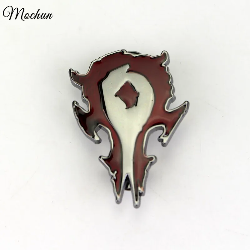 MQCHUN HearthStone герои Warcraft значок Кнопка вау Орда красная эмблема броши|red brooch|brooches