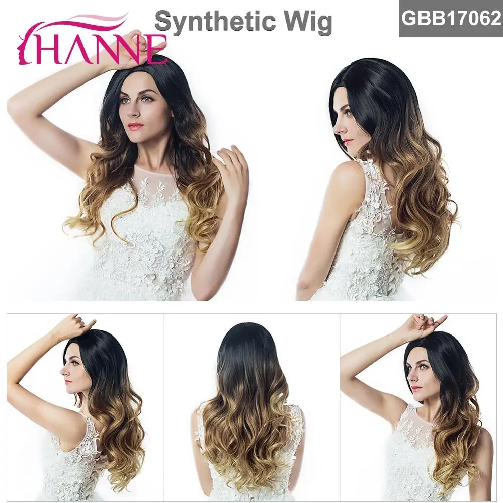 Pelucas sintéticas largas HANNE Ombre marrón Rubio/gris peluca ondulada resistente al calor de alta densidad para Mujeres Negras/blancas cosplay/fiesta Pelucas sintéticas largas HANNE Ombre marrón Rubio/gris peluca ondulada resistente al calor de alta densidad para Mujeres Negras/blancas cosplay/fiesta