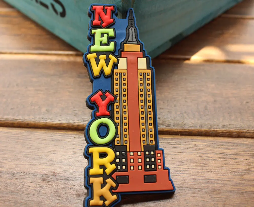 

The Empire State Building, New York City USA 3D Rubber Souvenir Fridge Magnet