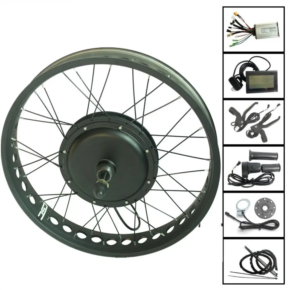 

48V Fat Ebike Conversion Kit CSC 500/750/1000/1500W Electric Snow Bicycle Conversion Kit with KT-LCD3 Display for 4.0 fat Tyre