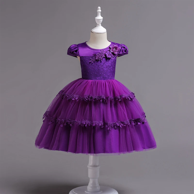 Пышное Платье-пачка для девочек; элегантные летние платья для детей Одежда для девочек вечерние свадебное платье принцессы Детские костюмы от 2 до 6 лет, 10 лет