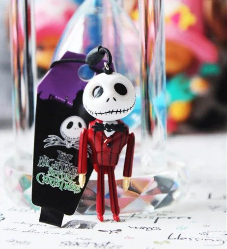 

1Pcs The nightmare before christmas Jack Action figure chain.5.5cm cartoon PVC Jack doll