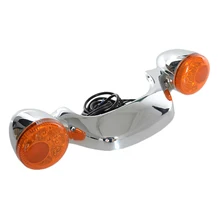 Хром Мотоцикл оранжевый светодиодный задний тормозной светильник указатель поворота для Harley Street Road Glide FLHX 2010- 16 15 14 13 12 11