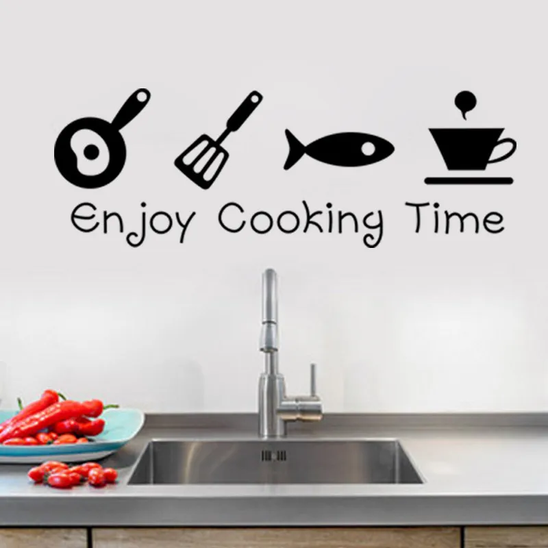 Newest Design Creative DIY Wall Mural Kitchen Wall Sticker Home Decoration Restaurant Decor 3D Wall Decal Wall Vinyl Art Y-259