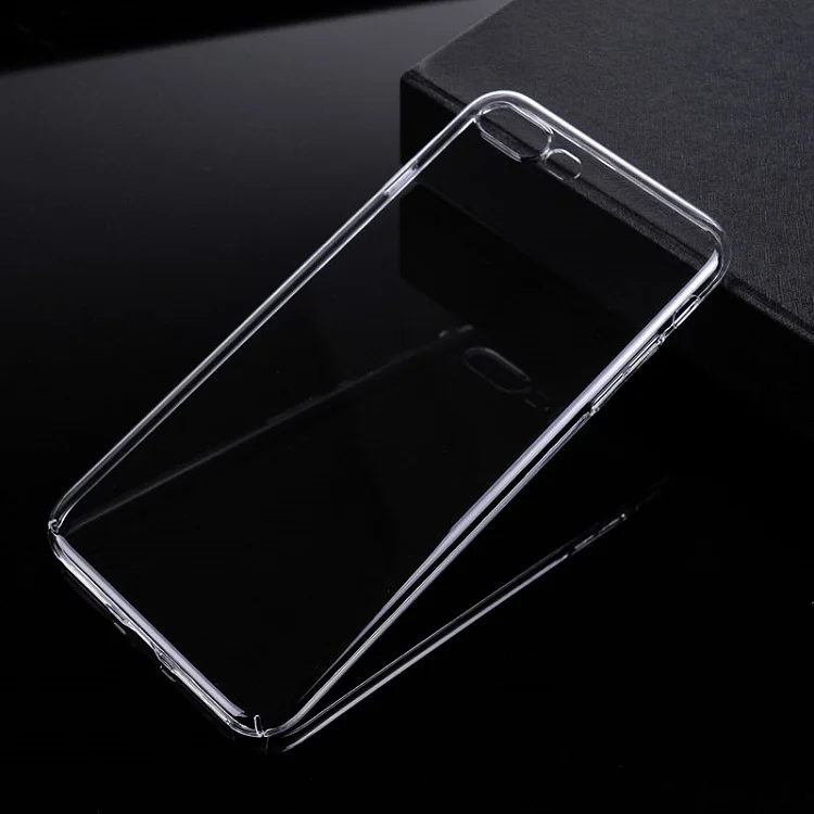 

glossy high transparent full cover PC hard case for iPhone7plus clear plastic all around protective shell case for iPhone 7plus