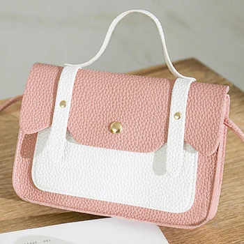 

LJL-Women'S Handbag Mini Bag Ladies Strap Female Fashion Contrast Color Shoulder Messenger Bag Handbag