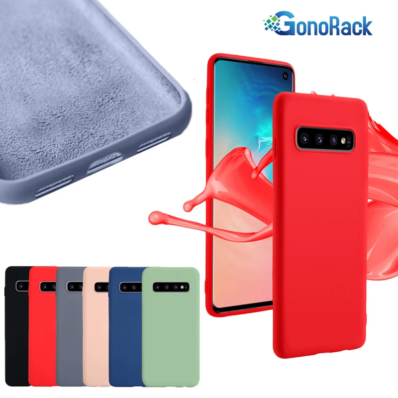 Жидкий силиконовый чехол на самсунг S8 S9 S10e для samsung Galaxy S10 Plus Note 8 9 A50 A70 мягкий