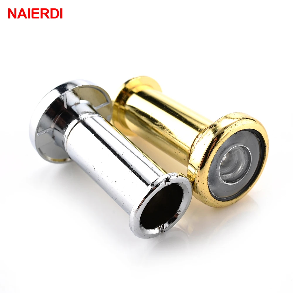 Door Peephole 180 Degree Wide Angle Peephole Security Hidden Door Adjustable Glass Lens For Furniture Hardware