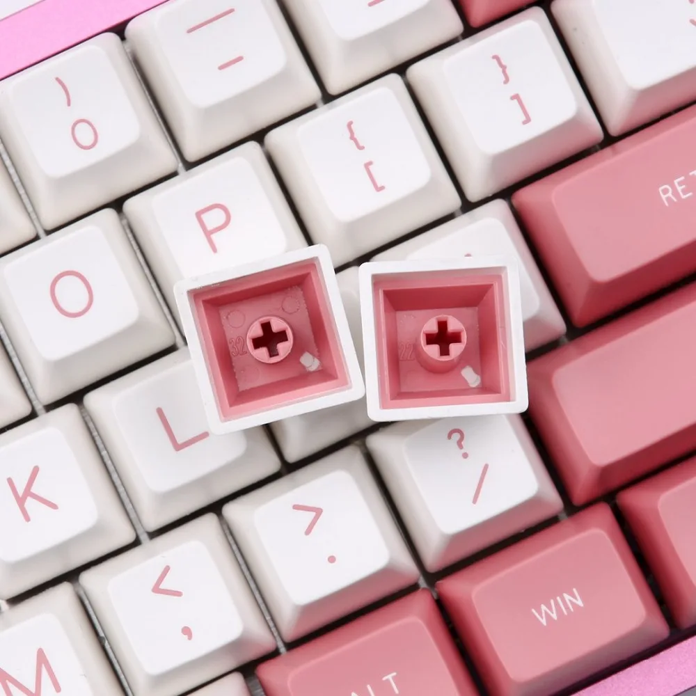 MAXKEY розовый и белый SA keycap Doubleshot ABS 130 ключи для cherry механическая клавиатура