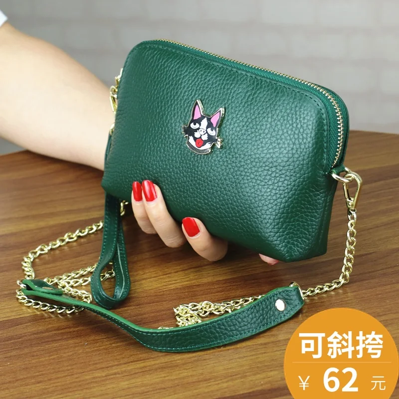 

2019 new fashion clutch bag female leather large capacity coin purse mobile phone bag mini Messenger bag small clutch bag