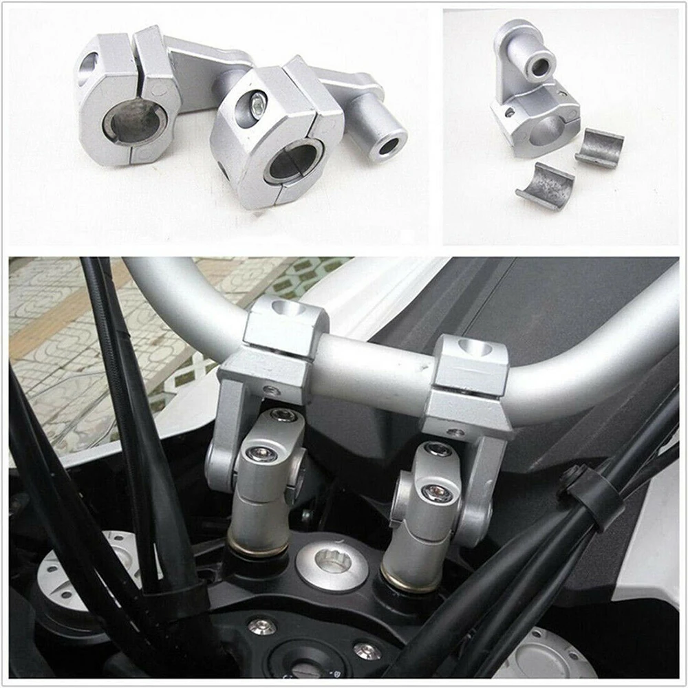 

Newest 1 Pair 7/8'' 22mm Motorcycle HandleBar Handle Fat Bar Mount Clamps Riser