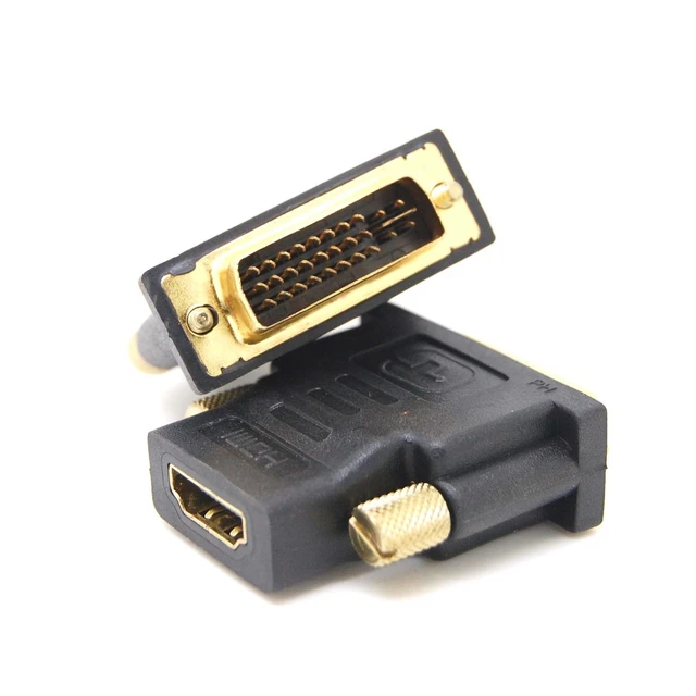 Adaptador DVI macho a HDMI hembra, DVI-I de doble enlace (24 + 5