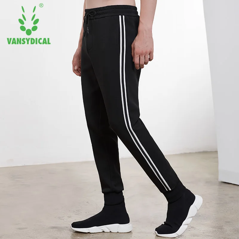 Vansydical полосатые спортивные штаны для бега мужские с боковыми буквами