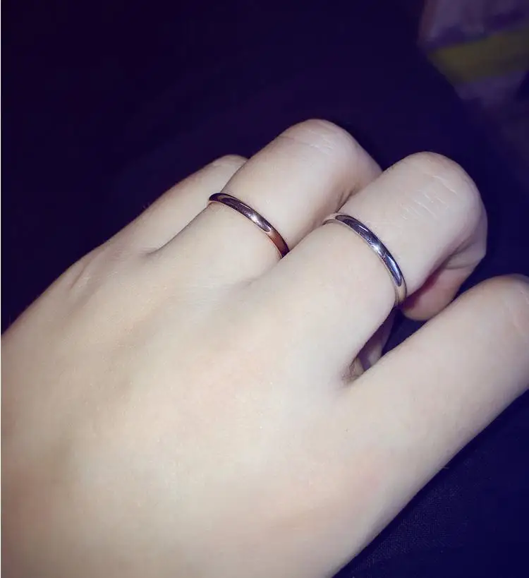 Yun ruo розовое золото серебро цвет палец кольцо для женщин Мужчины Свадебные украшения 316L нержавеющая сталь полированный высокое качество не выцветает