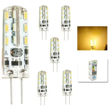

5 pcs/lot G4 LED Lighting Bulbs 3W LED Spotlight Bulb Lamp in crystal Light lamp AC DC 12V 24 3014 SMD