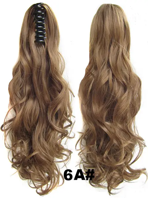 Heat Resistance Synthetic Wavy Curl Hair Extenson Hairpieces Claw