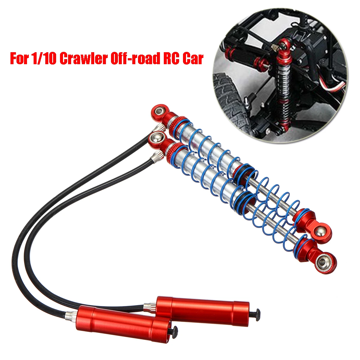 

Dual Springs Damper 110mm Adjustable Piggyback Shock Absorber for 1/10 Crawler and Off-Road Vehicles Aluminum Parts & Accs