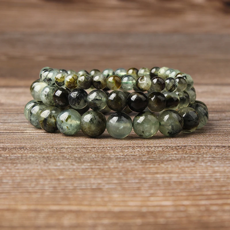 

LanLi 4/6/8/10/12mm fashion glassy luster army green Hair crystal loose beads bracelet be fit for Glamour rmen and women amulet