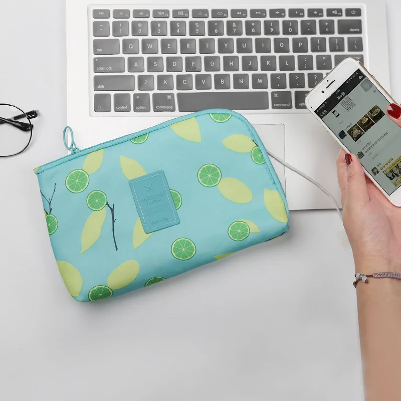 

2PCS Organizer System Kit Case Storage Bag Digital Gadget Devices USB Cable Earphone Travel Insert Portable Digital Storage Bag